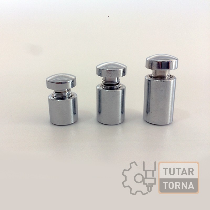 TT 17mm Krom Kaplı Pleksi Tutucu (İç Mekan) ürün resmi